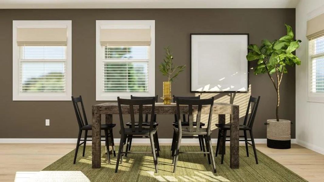 Furnished interior view inside a new home in Cotton Brook: Highlands 3 Car Collection, Hutto (Image 17).