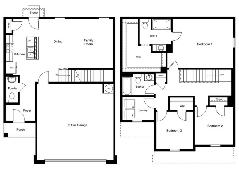 2D floor plan layout of this home in Deer Meadows, Odessa, TX (Image 4).