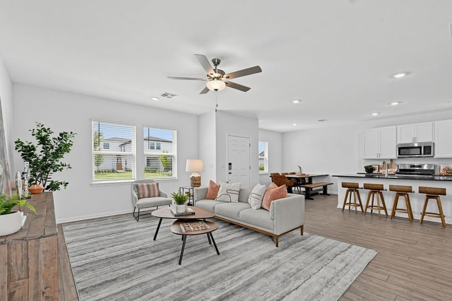 Representative furnished interior of a home built from the Grouse by Taylor Morrison in Longview, Del Valle (Image 6). Representative furnished interior of a home built from the Grouse by Taylor Morrison in Longview, Del Valle (Image 6).