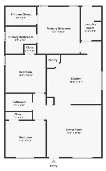 2D floor plan layout of this home in , Salisbury, NC (Image 3).