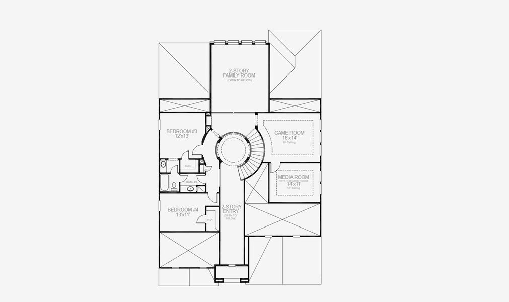 2D floor plan layout of this home in Hidden Canyon 55', San Antonio, TX (Image 2). 2D floor plan layout of this home in Hidden Canyon 55', San Antonio, TX (Image 2).