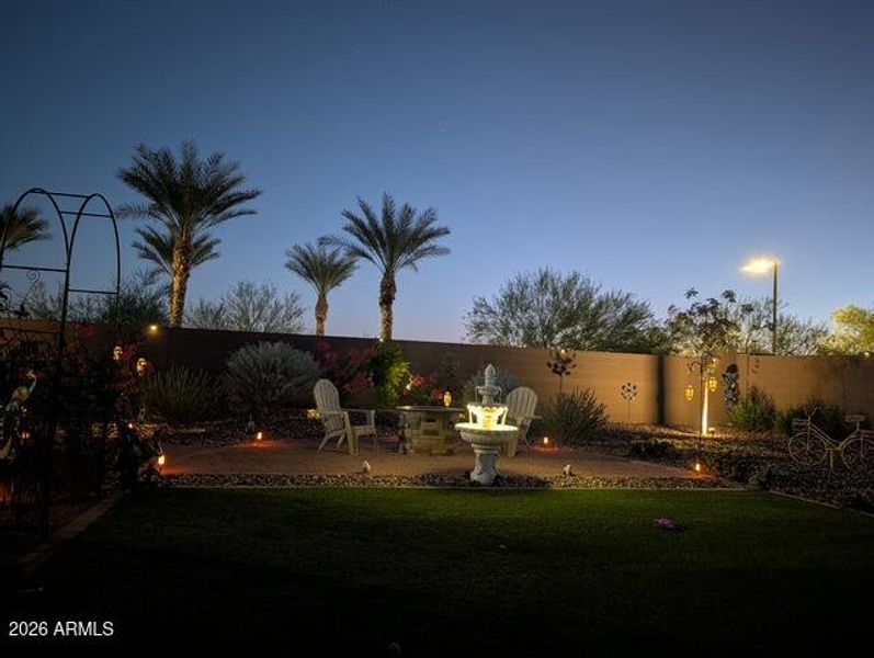 BACKYARD AT TWILIGHT BACKYARD AT TWILIGHT