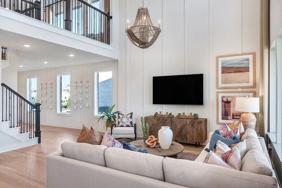 Furnished interior view inside a new home in Terrace Collection at Heritage, Dripping Springs (Image 10).