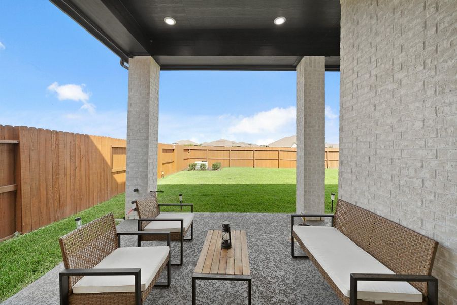 Exterior details and patio area of a home in Sienna, Missouri City (Image 21). Exterior details and patio area of a home in Sienna, Missouri City (Image 21).