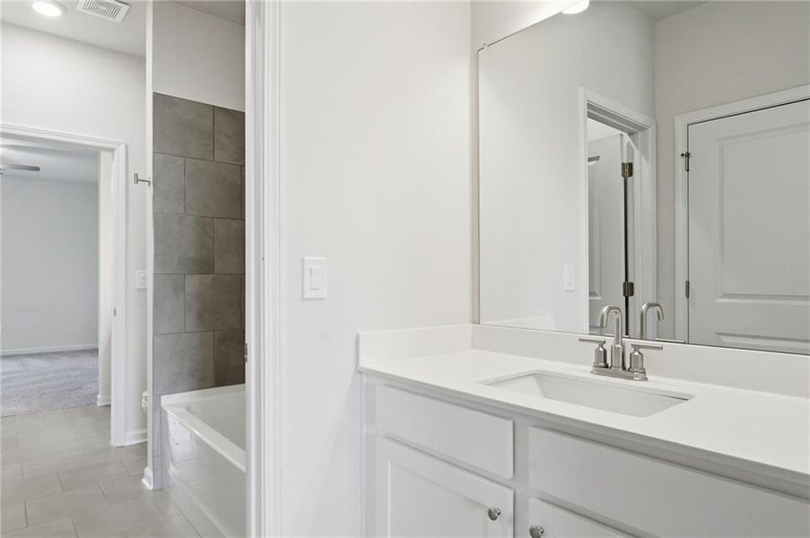 Furnished interior view inside a new home in Carmichael Farms, Canton (Image 11).