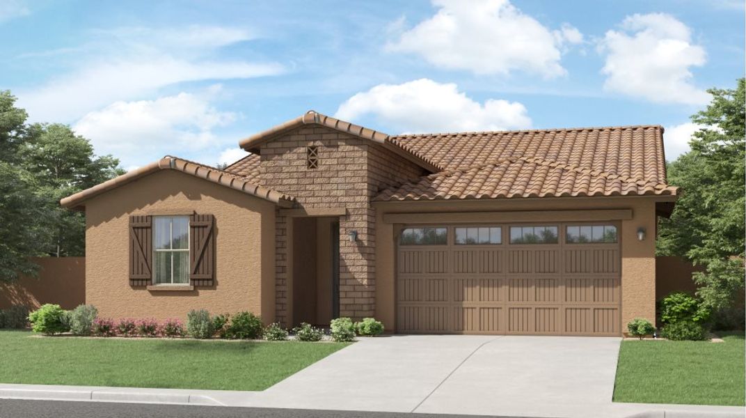 Ranch Hacienda home rendering