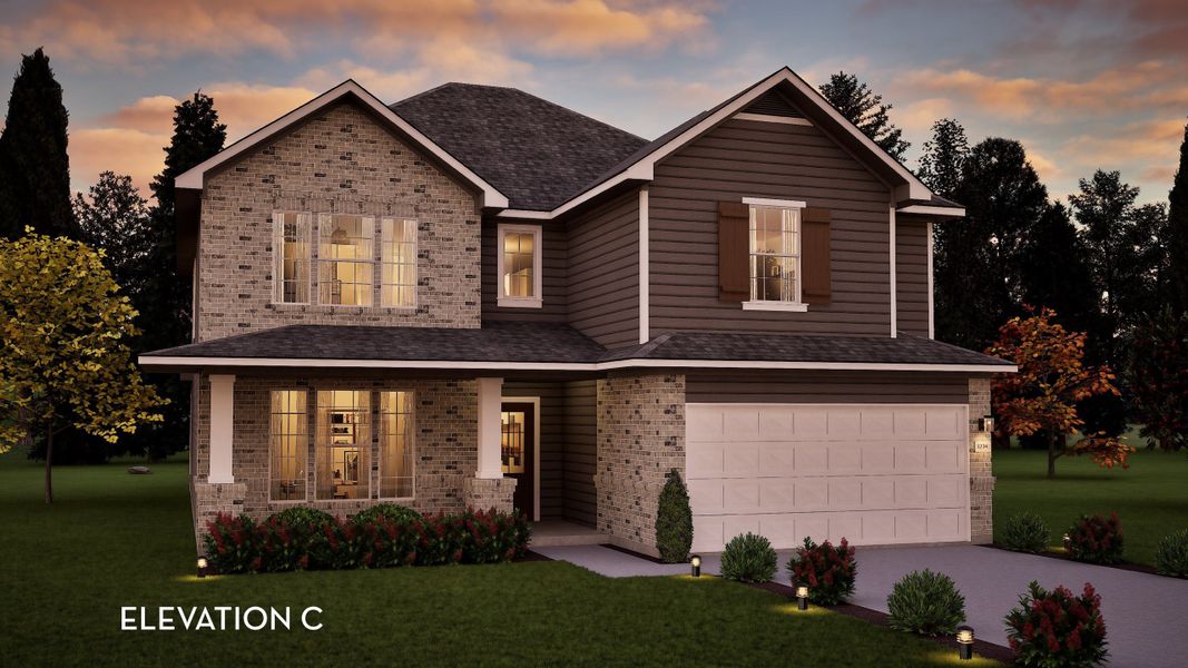 Representative exterior photo of a completed home built from the Snowmass by CastleRock Communities in Dorris Farm, White House, TN (Image 20).