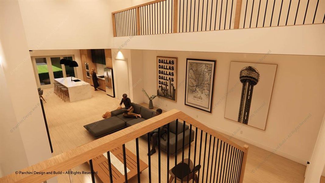 Furnished interior view inside a new home in , Dallas (Image 8).