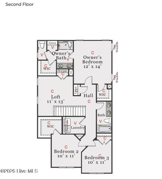 2D floor plan layout of this home in Fords Reach, Bolivia, NC (Image 5).