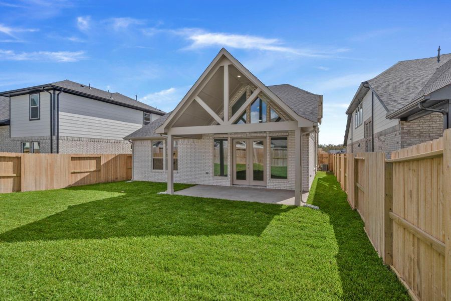 Exterior details and patio area of a home in Sienna 45', 50', Missouri City (Image 3). Exterior details and patio area of a home in Sienna 45', 50', Missouri City (Image 3).