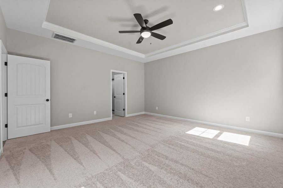 Representative unfurnished interior of a home built from the Weymouth by Caviness & Cates Communities in Bartlett Manor, Youngsville (Image 62).