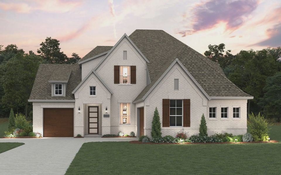 Representative exterior photo of a completed home built from the Everton II by Chesmar Homes in The Grove Frisco, Frisco, TX (Image 4).
