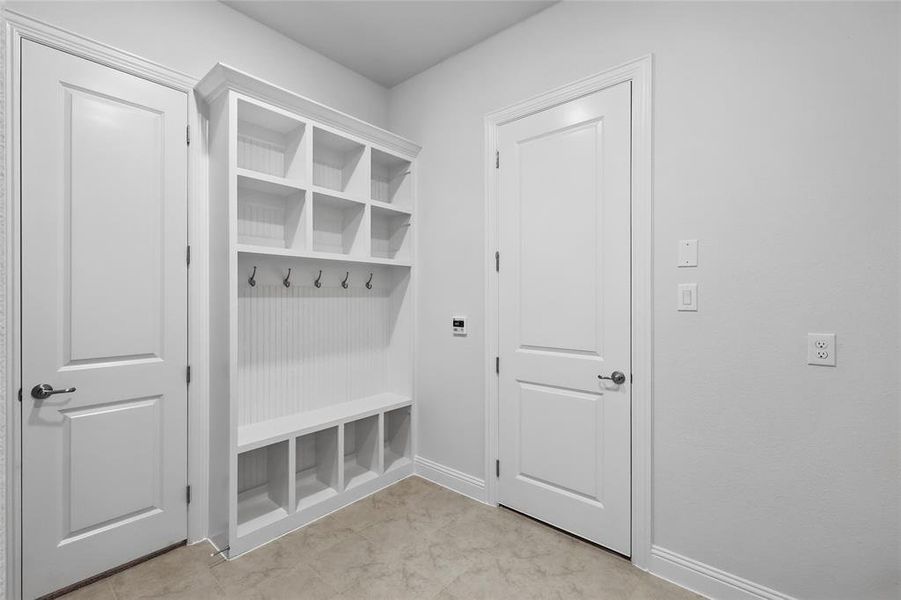 Mudroom with baseboards