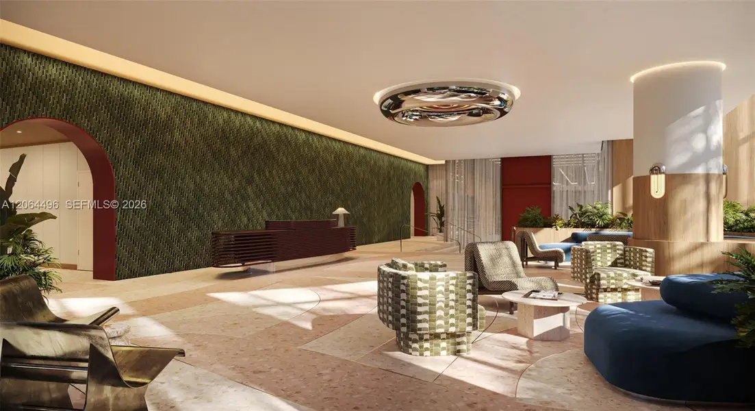 Furnished interior view inside a new home in , Miami (Image 4). Furnished interior view inside a new home in , Miami (Image 4).