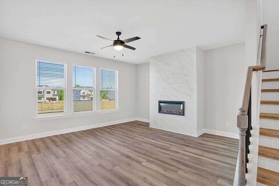 Spacious, unfurnished interior of a new home in Stone Brooke, Gray (Image 19).