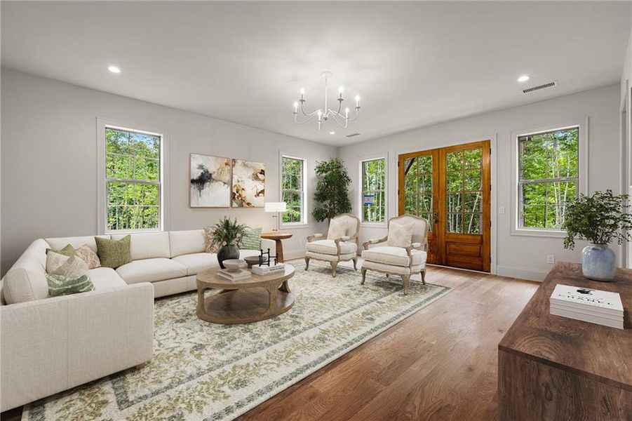 Furnished interior view inside a new home in , Newnan (Image 19).