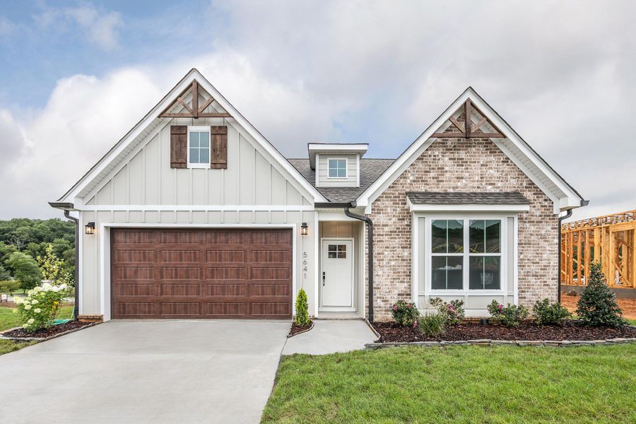 Representative exterior photo of a completed home built from the The Downing by Greentech Homes LLC in Nature's Cove, Ooltewah, TN (Image 15).