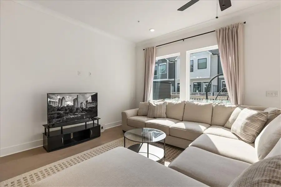 Furnished interior view inside a new home in , Alpharetta (Image 11). Furnished interior view inside a new home in , Alpharetta (Image 11).