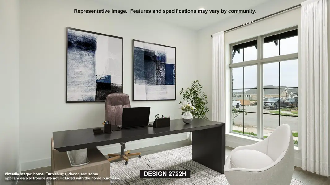 Furnished interior view inside a new home in Wolf Ranch 51', Georgetown (Image 4).