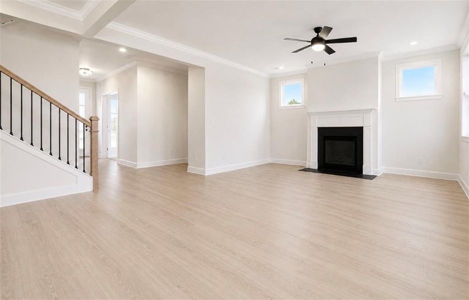 Spacious, unfurnished interior of a new home in Wehunt Meadows, Hoschton (Image 16). Spacious, unfurnished interior of a new home in Wehunt Meadows, Hoschton (Image 16).