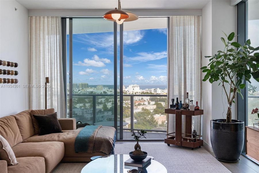 Furnished interior view inside a new home in , Miami Beach (Image 16).