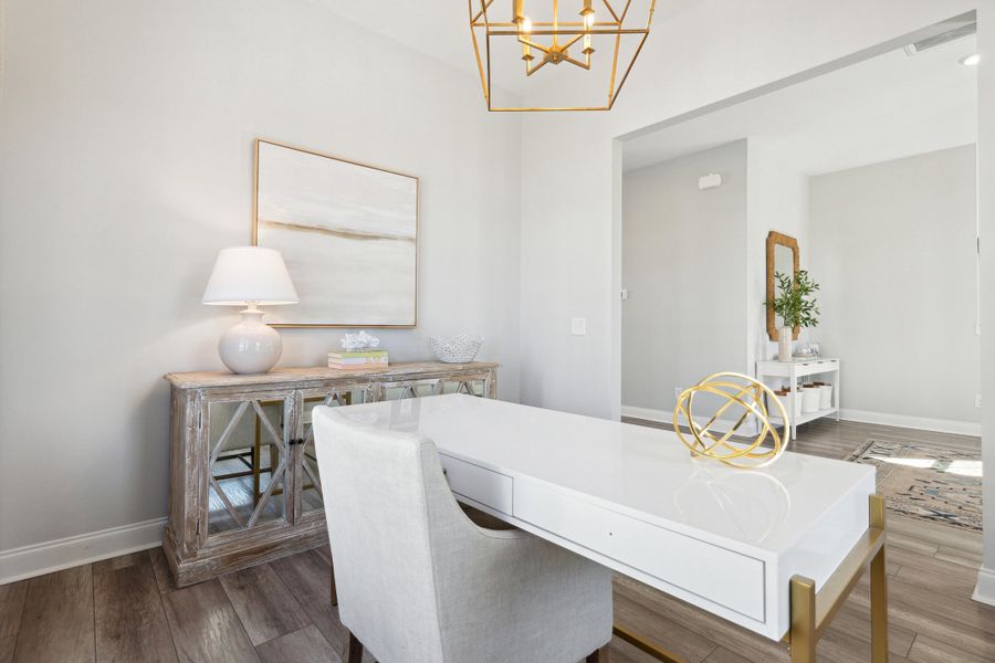 Furnished interior view inside a new home in Sweetgrass at Summers Corner, Summerville (Image 13).