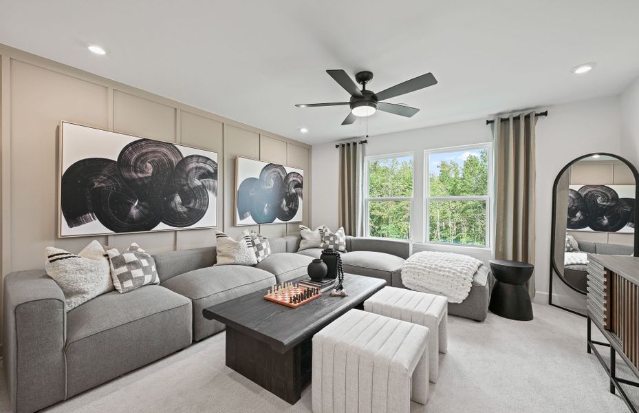Representative furnished interior of a home built from the Wynfield by Pulte Homes in Bleckley Station, Ball Ground (Image 4).