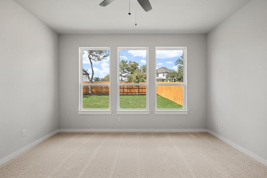 Spacious, unfurnished interior of a new home in Terrace Collection at Heritage, Dripping Springs (Image 22). Spacious, unfurnished interior of a new home in Terrace Collection at Heritage, Dripping Springs (Image 22).