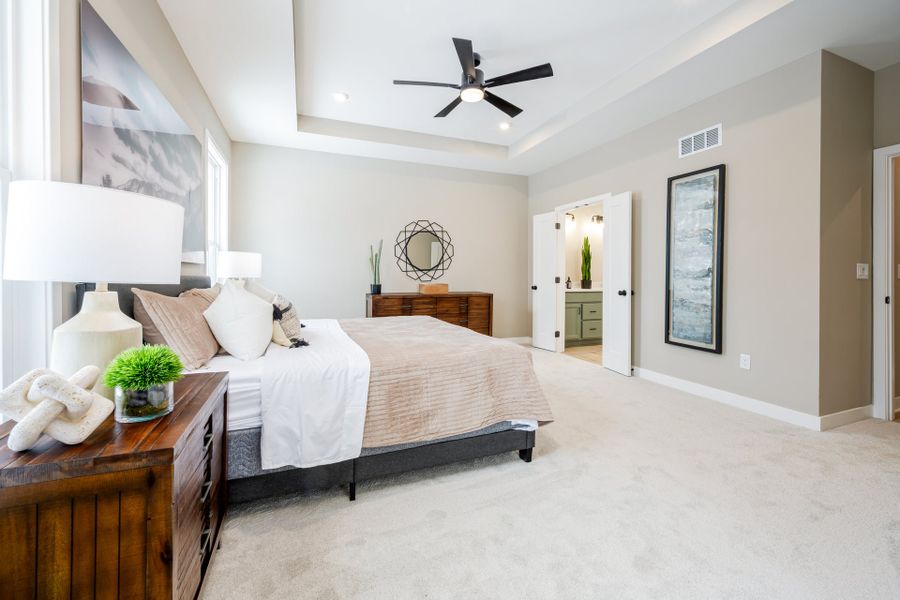 Representative furnished interior of a home built from the Morgan by Fischer Homes in Easton Park, Dallas (Image 23).