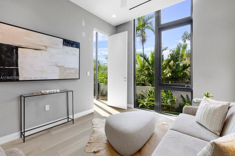 Furnished interior view inside a new home in , Miami Beach (Image 9).