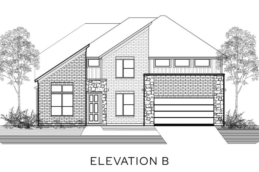 Representative rendering of the exterior for the The Mockingbird by Lillian Custom Homes (Image 6).
