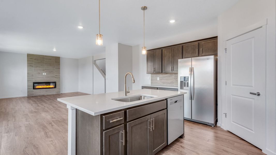 Furnished interior view inside a new home in Trails at Crowfoot, Parker (Image 6).