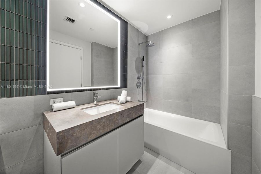 Furnished interior view inside a new home in , Miami Beach (Image 22). Furnished interior view inside a new home in , Miami Beach (Image 22).