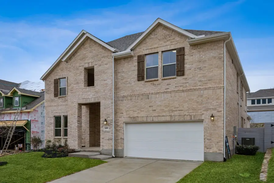 Representative exterior photo of a completed home built from the Cascade by Centre Living Homes in Painted Tree Lakeside, McKinney, TX (Image 2). Representative exterior photo of a completed home built from the Cascade by Centre Living Homes in Painted Tree Lakeside, McKinney, TX (Image 2).