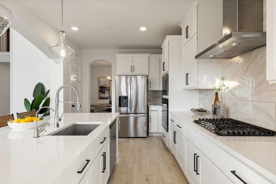 Furnished interior view inside a new home in Sweetwater - 60', Austin (Image 16).