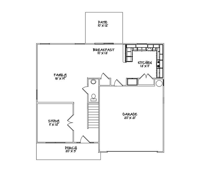 2D floor plan layout of this home in , Edgefield, SC (Image 3).