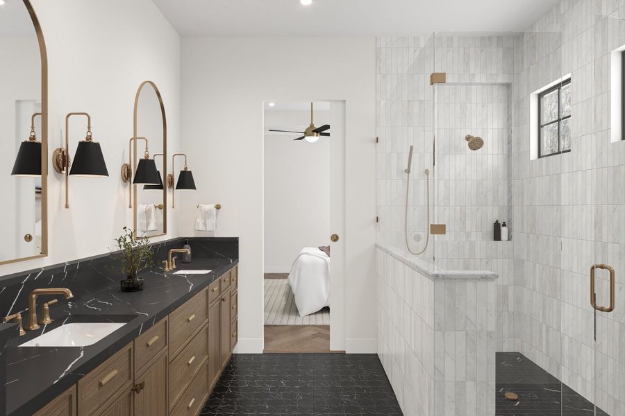 Representative furnished interior of a home built from the Iris by Homebound in The Villas at Lakeside, Flower Mound (Image 8).