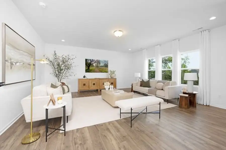 Representative furnished interior of a home built from the TA4000 by True Homes in White Oak Creek Crossing, Angier (Image 4).