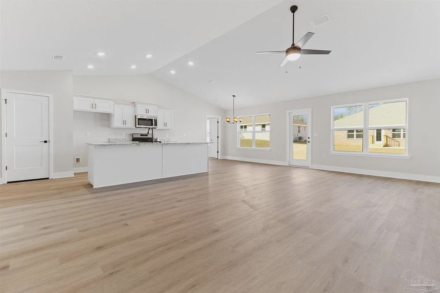 Spacious, unfurnished interior of a new home in Pecan Valley, Cantonment (Image 9). Spacious, unfurnished interior of a new home in Pecan Valley, Cantonment (Image 9).