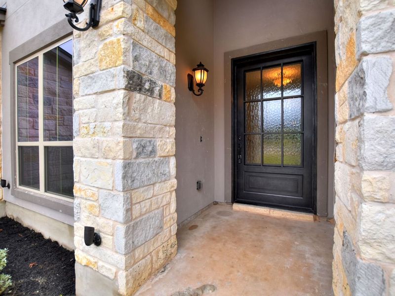 Representative exterior details of a home built from the Madera II by Giddens Homes in Scofield Farms Estates, Georgetown (Image 112).