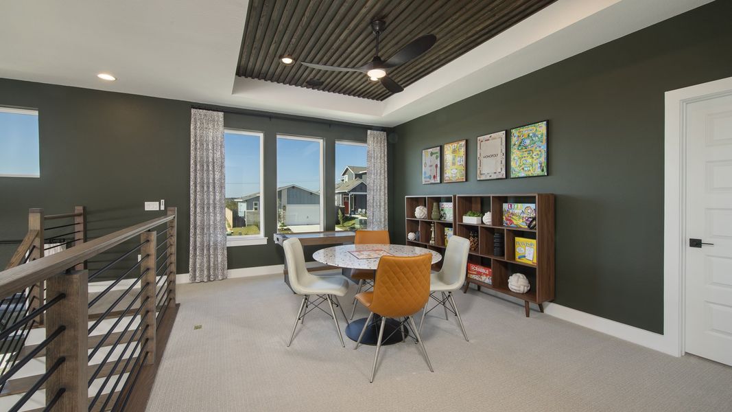 Representative furnished interior of a home built from the 2412E by Perry Homes in The Parklands 40'/50', Schertz (Image 5).