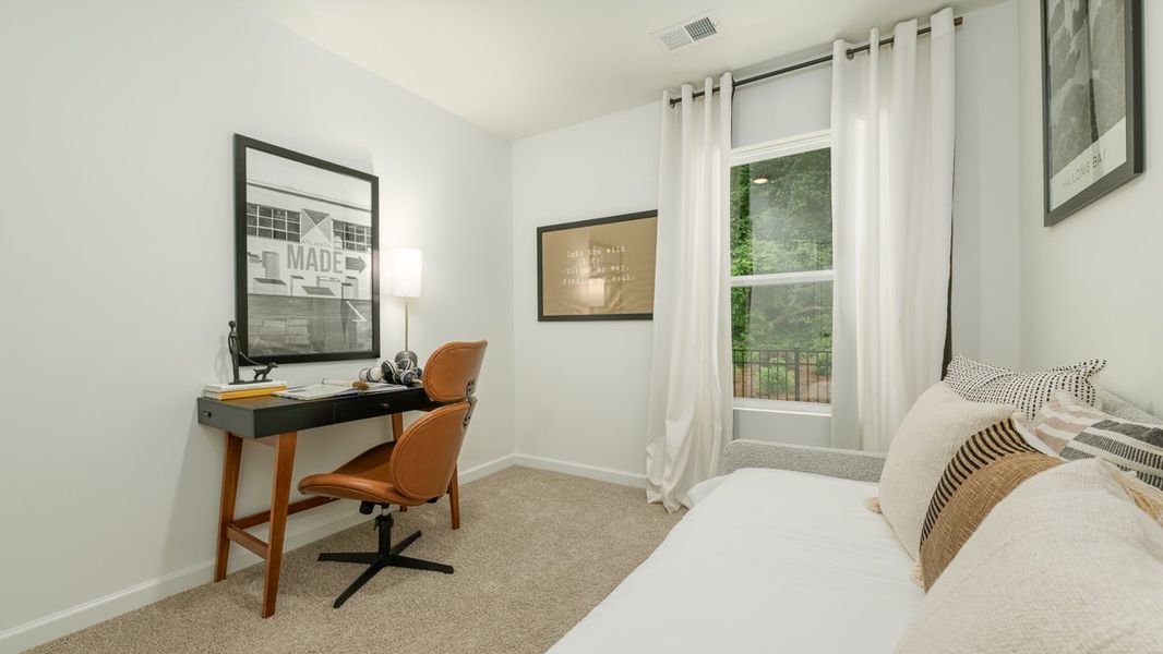 Furnished interior view inside a new home in Towns at Monroe, Atlanta (Image 20). Furnished interior view inside a new home in Towns at Monroe, Atlanta (Image 20).