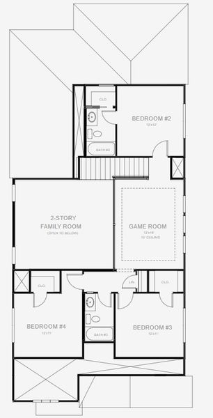 2D floor plan layout of this home in Easton Park 40', Austin, TX (Image 6). 2D floor plan layout of this home in Easton Park 40', Austin, TX (Image 6).