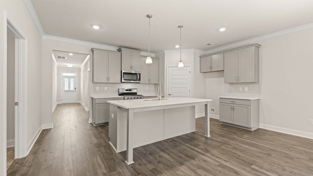 Furnished interior view inside a new home in Oak Ridge Meadows - Active Adult, Locust Grove (Image 5).