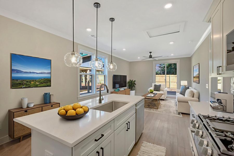 Furnished interior view inside a new home in , Charleston (Image 12).