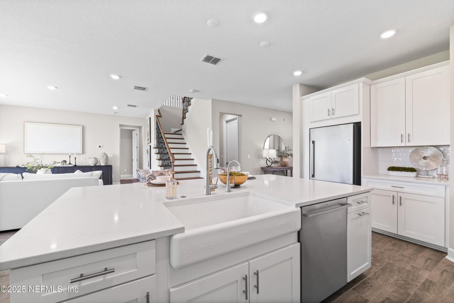 Furnished interior view inside a new home in The Cove at Beachwalk, St. Johns (Image 33). Furnished interior view inside a new home in The Cove at Beachwalk, St. Johns (Image 33).