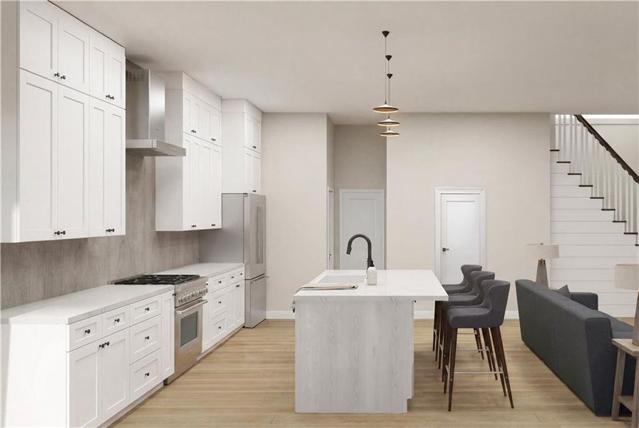 Furnished interior view inside a new home in , Atlanta (Image 8).