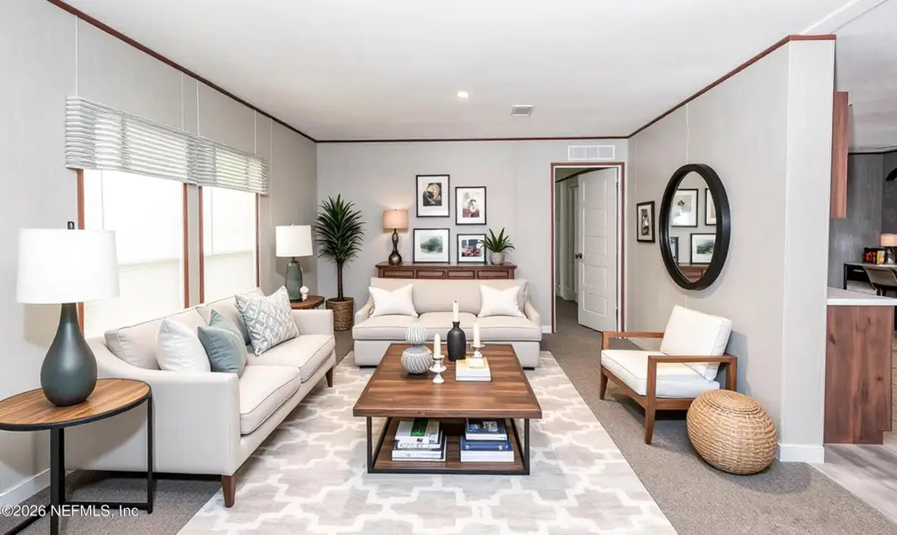 Furnished interior view inside a new home in , Glen St. Mary (Image 3).