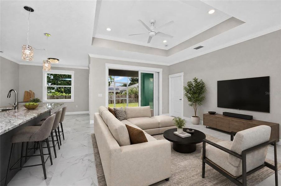 Furnished interior view inside a new home in , Port Charlotte (Image 5). Furnished interior view inside a new home in , Port Charlotte (Image 5).