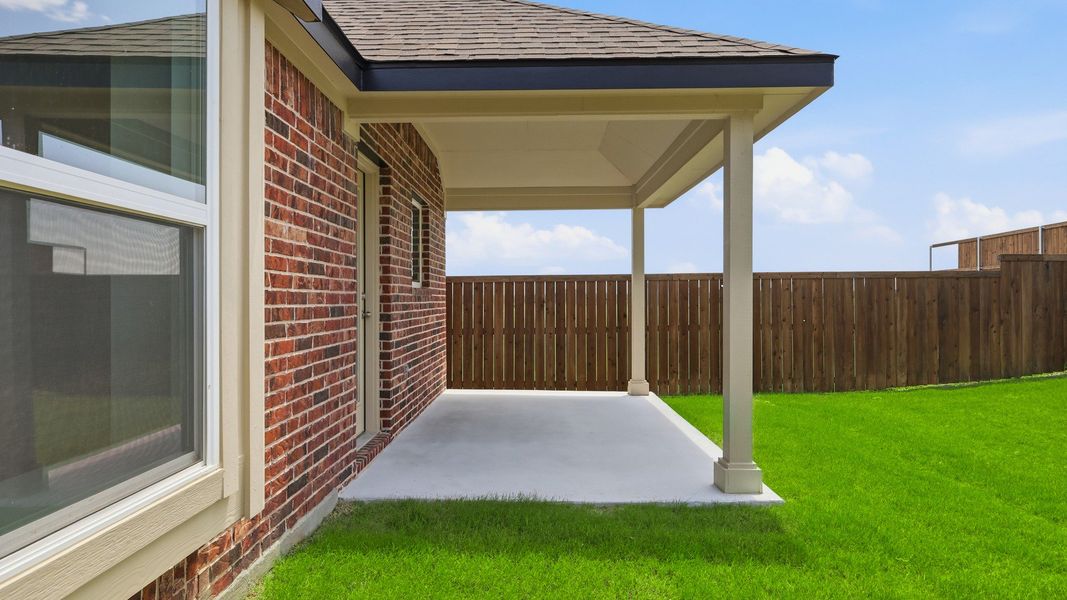 Exterior details and patio area of a home in Bel Air Village, Sherman (Image 4). Exterior details and patio area of a home in Bel Air Village, Sherman (Image 4).